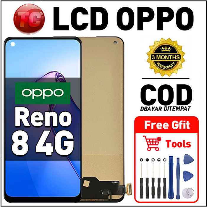 Original Lcd OPPO Reno 8 4G fullset ori asli Layar hp touchscreen Sentuh Versi Tinggi COD