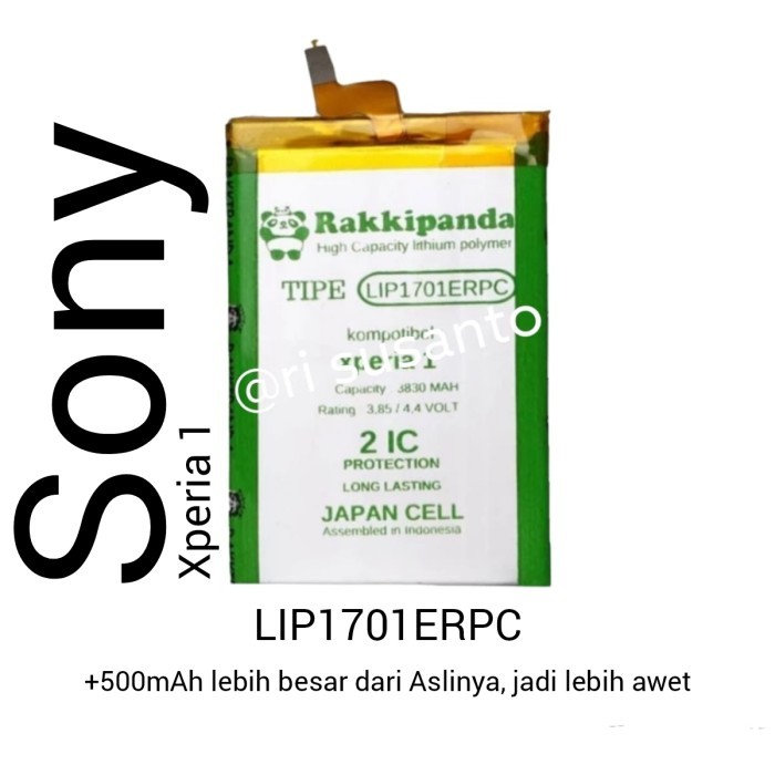 Baterai Rakkipanda LIP1701ERPC for Sony Xperia 1 XZ4 J9110 J9150 SOV40