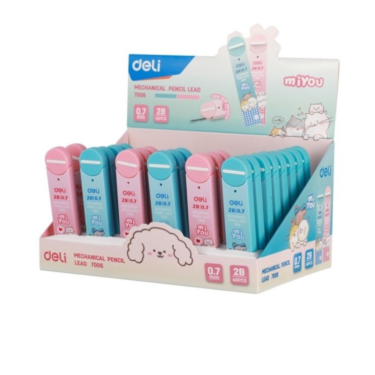 

Deli Mechanical Pencil Leads / Isi Ulang Pensil Mekanik 2B 0.7mm Desain Miyou E7006