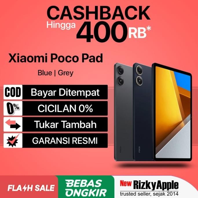 

BLUE- XIAOMI POCO PAD 12,1" 8GB 256GB GRAY BLUE TABLET TAB GARANSI RESMI