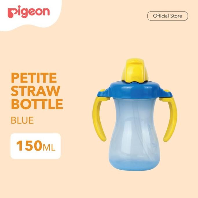 

BLUE- PIGEON PETITE STRAW BOTTLE - BLUE | BOTOL MINUM BAYI