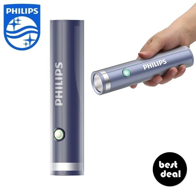 

BLUE- PHILIPS SFL1188/56 SENTER RECHARGEABLE FLASHLIGHT WITH AMBIENT NIGHT LIGHT BLUE LAMPU TIDUR - - HIKING MOUNTAIN CAMPING WALKING NIGHT ROAD EMERGENCY LIGHT READING