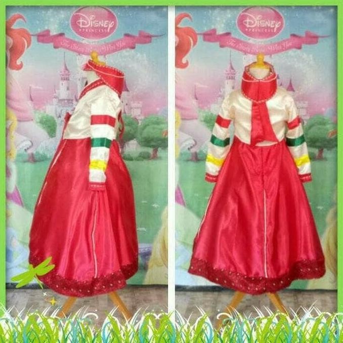 Kostum Hanbok Korea Anak Perempuan Import Size Besar 8-12 Tahun KALI