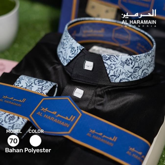 Jubah / Gamis Pria Haramain + Jubah Al Haramain Premium Manset Motif LAT