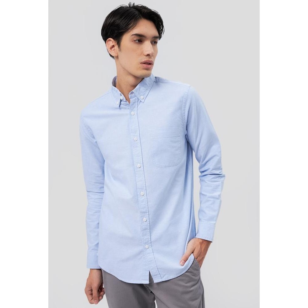 

BLUE- EXECUTIVE REGULAR FIT LONG SLEEVE OXFORD SHIRT 1-LSRBSC524O105 LT. BLUE