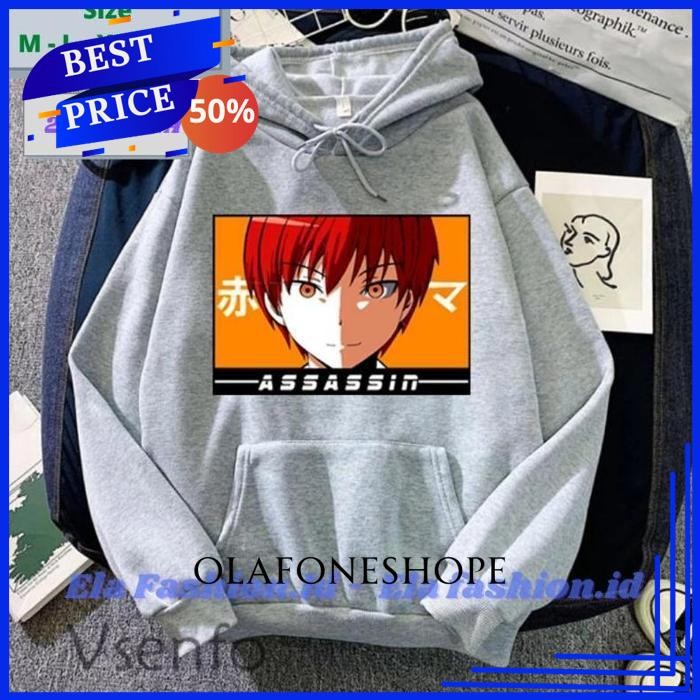 HOODIE HODIE SWITER KARMA AKABANE ANIME AESTETHIC ASSASSINATION CLASSROOM BY OLAFONESHOPE TERBAIK 