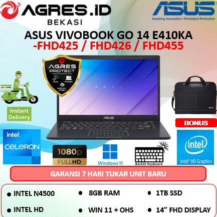 

BLUE- ASUS VIVOBOOK GO 14 E410KA INTEL N4500 RAM 8GB 1TBSSD WIN11+OHS 14.0FHD BLUE, BLACK & PINK