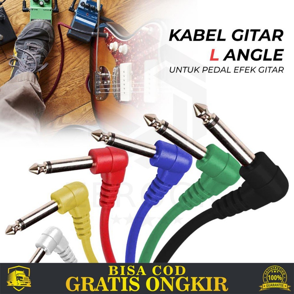 SET ENAM KABEL TALI KONEKTOR PEDAL GITAR SOUND EFEK INSTRUMEN LISTRIK