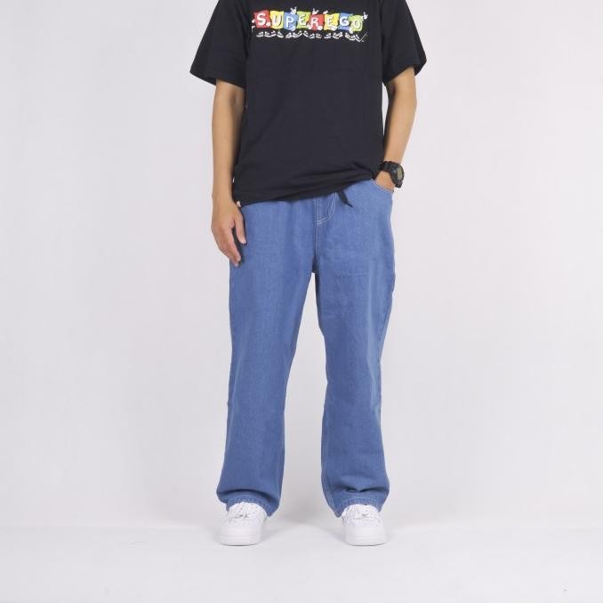

BLUE- SUPEREGO DENIM PANTS BAGGY RELAXED - LIGHT BLUE