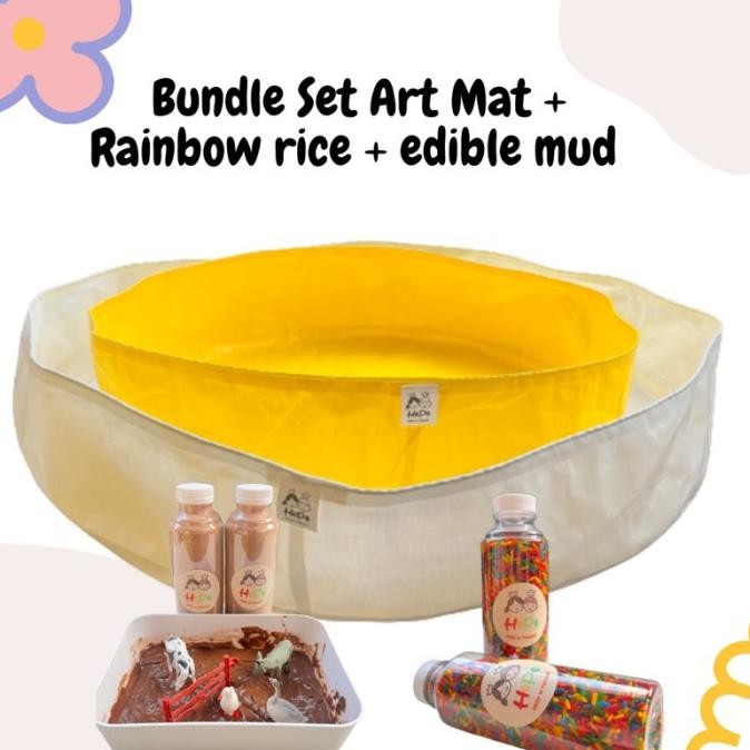 

Terlaris Bundle Set Art Mat House of peekaboo + rainbow rice + edible mud COD