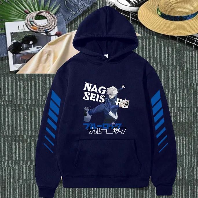 

BLUE- HOODIE JUMPER JAKET NAGI SEISHIRO BLUE LOCK ANIME MANGA JEPANG