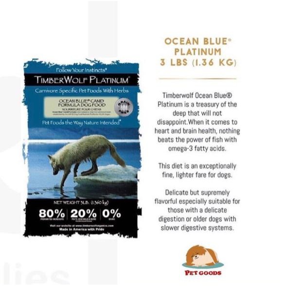 

BLUE- DOG FOOD TIMBERWOLF GRAIN FREE ORGANIC OCEAN BLUE 1,36KG 3LB