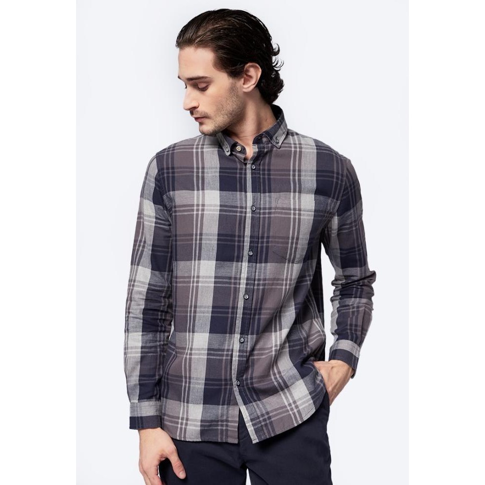 

BLUE- WOOD LONG SLEEVE CHECKS SHIRT 2-LSXLSXC124B045 LT. BLUE