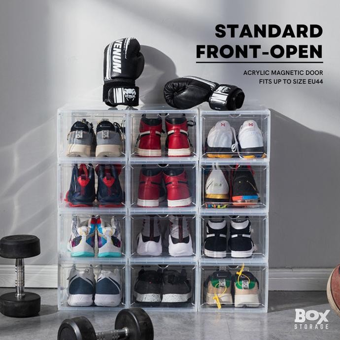 

rodysneakers box transparent front drop hard abs case termurah