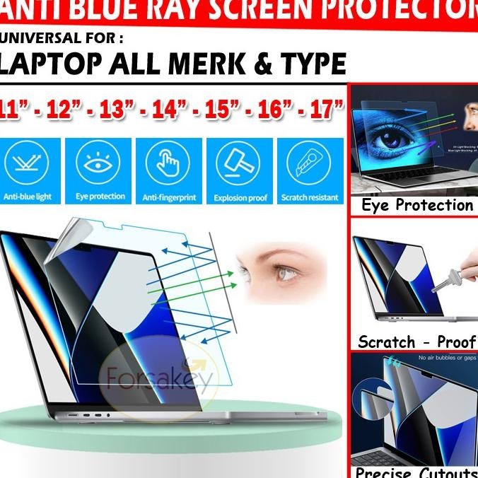 

BLUE- ANTI GORES RADIASI BLUE LIGHT LAPTOP 11 12 13 14 15 16 17 INCH IN INCI