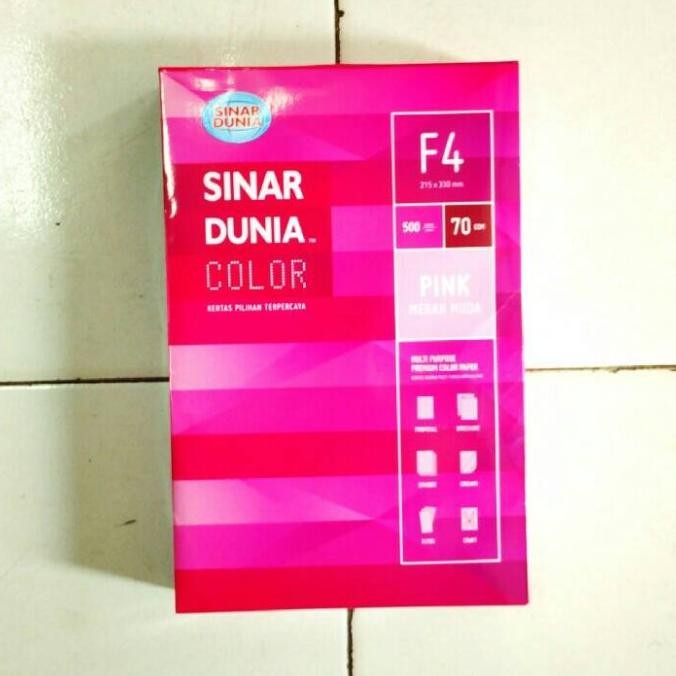 

Sale Sinar Dunia F4 Folio 70 Gsm Kertas Hvs Pink - Merah Muda 215 X 330 Mm