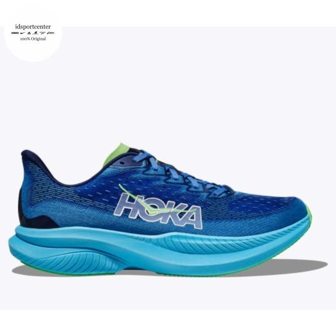 

BLUE- HOKA MACH 6 WIDE MENS ROAD RUNNING SHOES - VIRTUAL BLUE