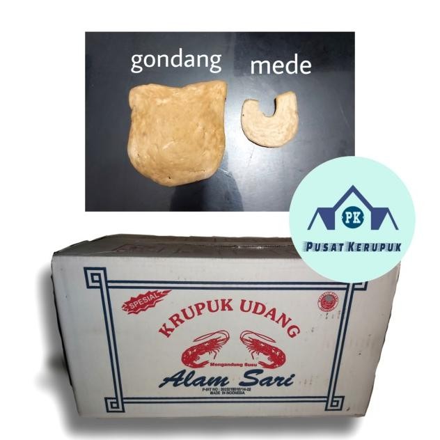 

Kerupuk Udang Alam Sari/Krupuk Udang/Keripik Udang Mentah 5 Kg/Dus