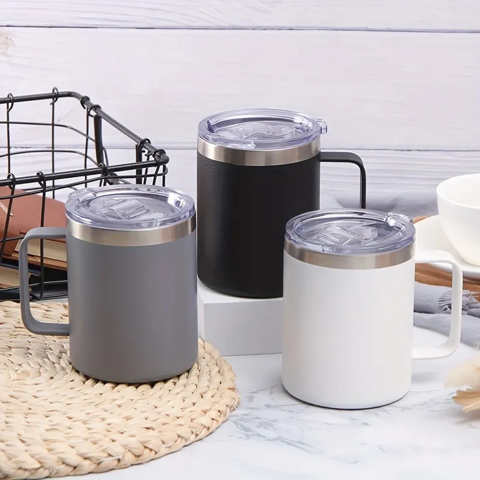MUG KOPI STAINLESS STEEL - MUG COFFEE TAHAN PANAS - 350ML