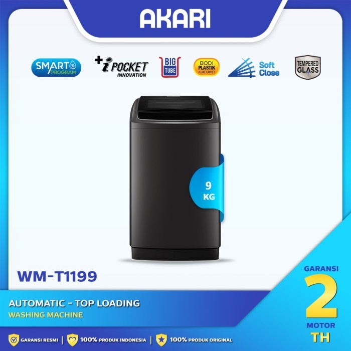 AKARI MESIN CUCI 1 TABUNG 9KG WM-T1199