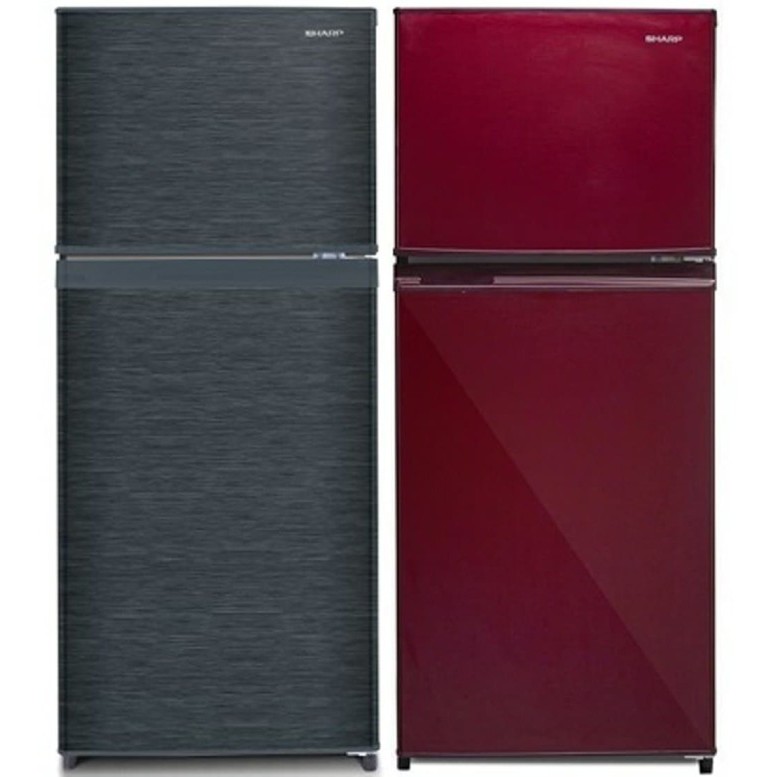 SHARP - KULKAS 2 PINTU - SJ-195MD SILVER/MARON