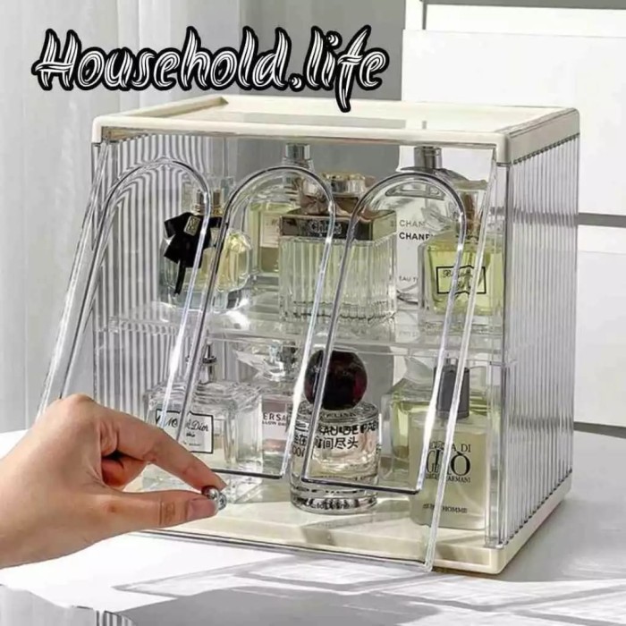 Kotak Display Parfum Kotak Laci Mini Rak Penyimpanan Cangkir Anti Debu