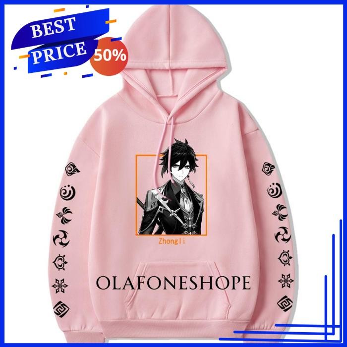 HOODIE VENTI ZHONGLI GENSHIN IMPACT MANGA ANIME KAWAII JEPANG BY OLAFONESHOPE DISKON GEDE 