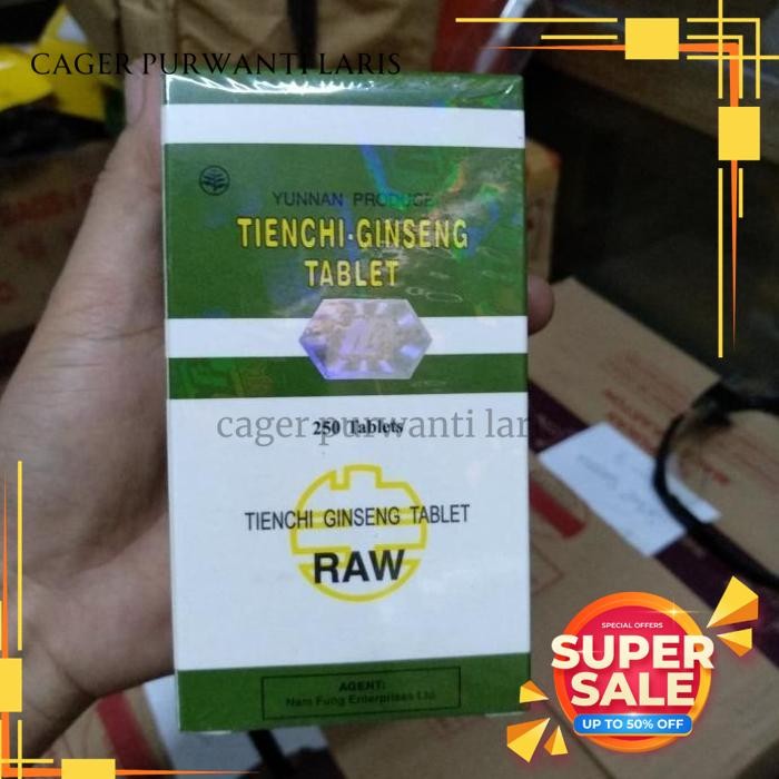 

TIENCHI GINGSENG TABLET RAW 250 TABLET BEBAS ONGKIR!!