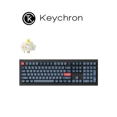 Keychron V6 Max Keyboard Mekanis Nirkabel 104 Tombol Carbon Black