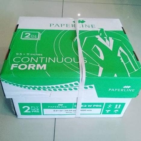 

NEW PAPERLINE CONTINUOUS FORM 9 1/2 X 11 INCHI PRS 2 PLY | BAGI 2 WARNA