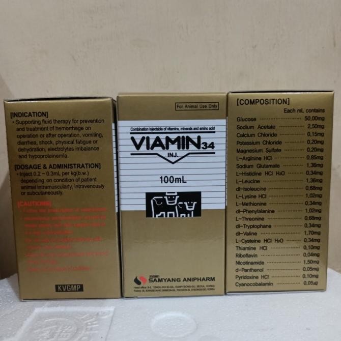 TERMURAH - Viamin 34 Inj 100Ml Mulivitamin / Vitamin