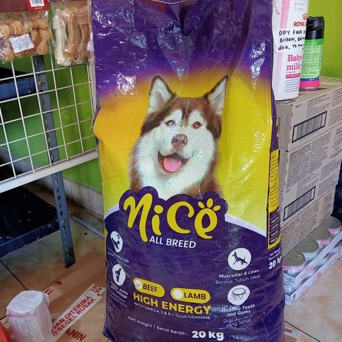 BEBAS ONGKIR - KHUSUS GOJEK Makanan Anjing Nice Dog 20kg NiceDog 20 kg / Dog Food
