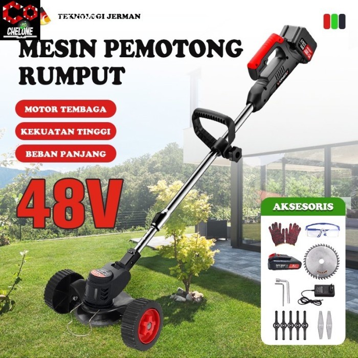 MESIN POTONG RUMPUT ELEKTRIK CORDLESS GRASS TRIMMER GRASS CUTTER LAWN