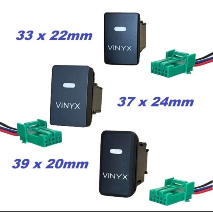 SAKLAR FOGLAMP SWITCH TOMBOL LAMPU LED TEMBAK KABUT MOBIL MOTOR VINYX