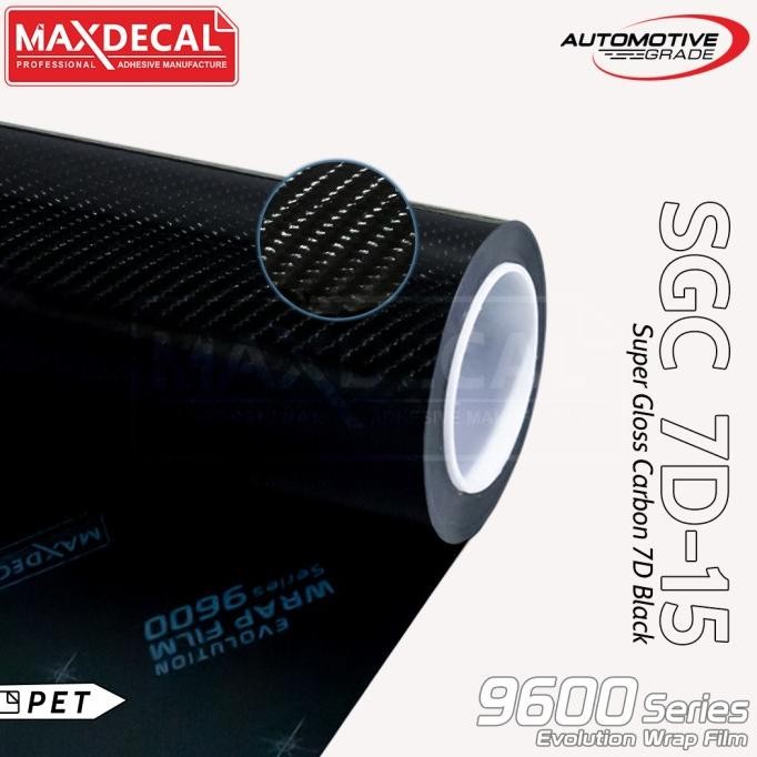 MAXDECAL SGC7D15 High Glossy CARBON 6D Vinyl Skotlet Mobil Meteran