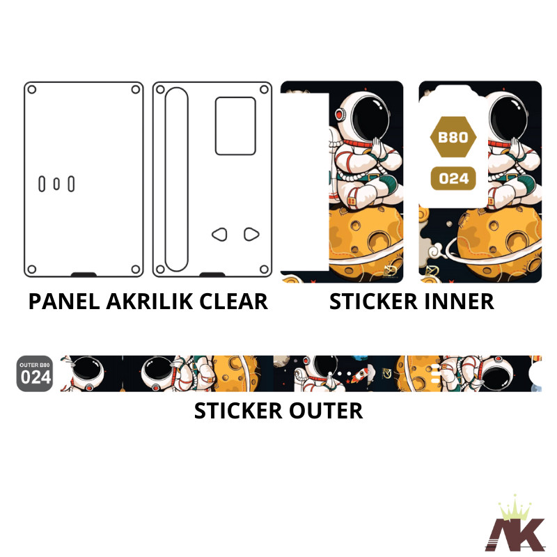

*Premium Quality* Cutting Akerilik Untuk Bagian Luar Dalam B80 Pres 24 Garskin Custom Stiker Maxdecal Bkn Case COD