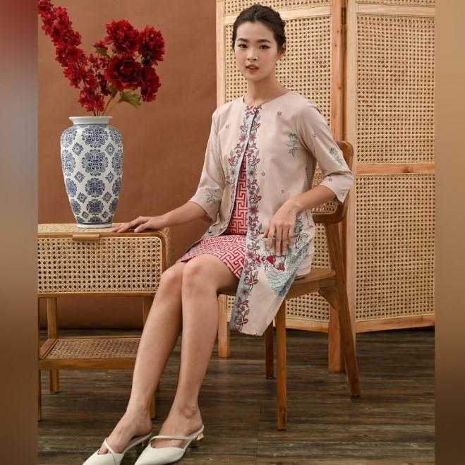 Meno - Dress Cheongsam Modern Baju Wanita Imlek Cny Lunar - Kmc