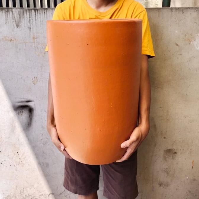 pot gerabah jumbo tinggi, kapsul tinggi 55 cm, pot besar AGR