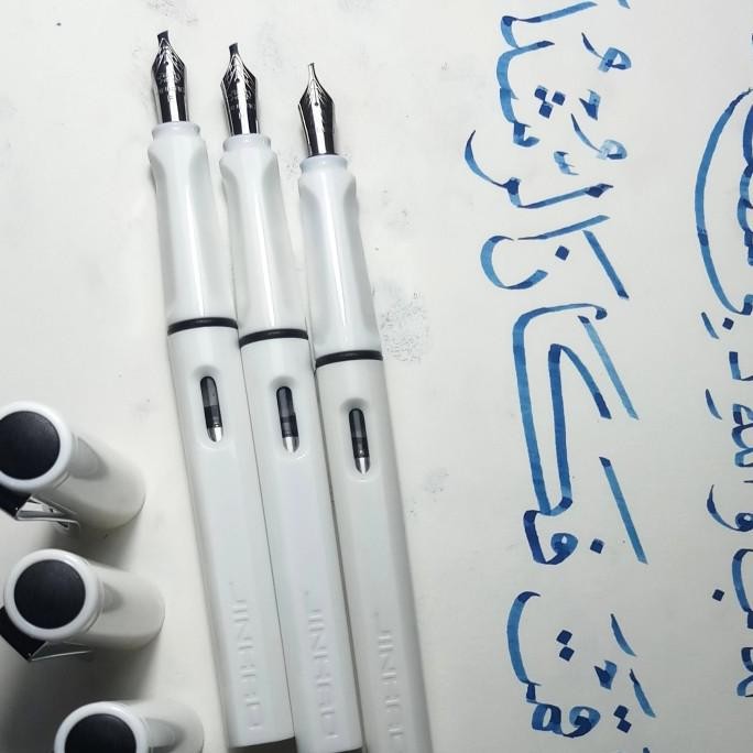 

3 pen jinhao fountain pen pulpen kaligrafi pena ijazah bukan ballpoint MRS03