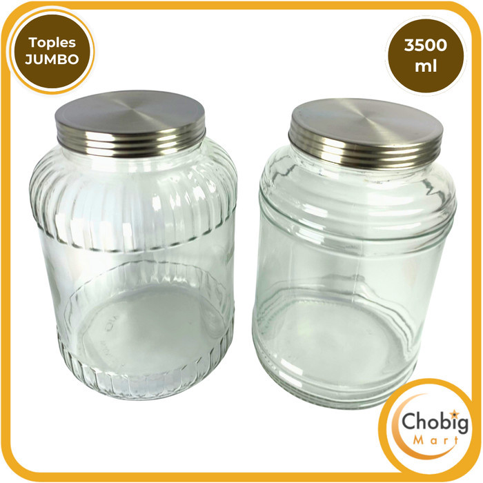 SALE Toples Kaca Besar Jumbo 5L Wadah Tutup Kerupuk Tempat Simpan Obat