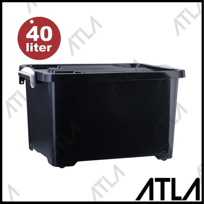 SALE Kontainer Box 40 Liter Container Hitam Wadah Plastik Serbaguna KB009