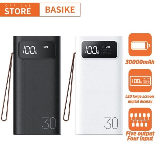 BASIKE Powerbank fast charging 30000mah with Kabel Phone Holder Garansi