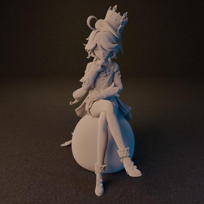 Tersedia Furina Genshin Impact Sitting Resin Kit Figure