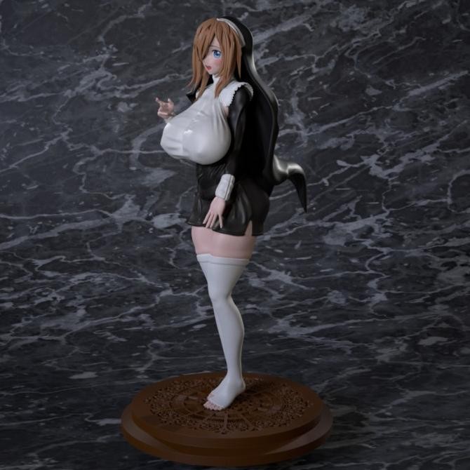 Tersedia Sexy Waifu Nun Resin Kit Figure