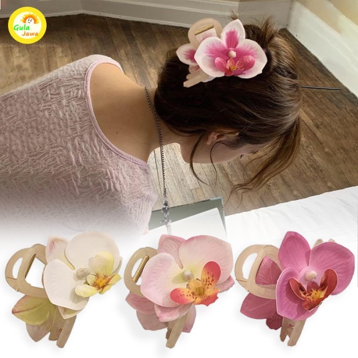 PITA RAMBUT ORCHID JEPITAN ORCHID HAIR CLIP ORCHID CLAW CLIP JEPIT BUNGA ANGGREK JEPIT BUNGA ANGGREK