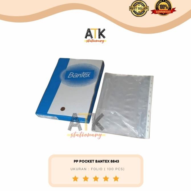 

TERLARIS - Plastik PP Pocket File Folio Bantex 8843 F4 Isi 100 Lembar atk