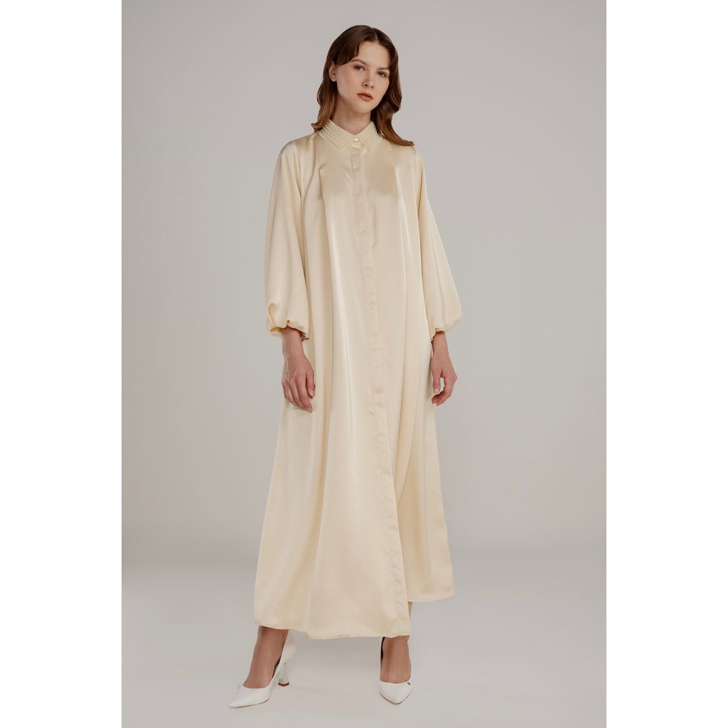 Benang Jarum - Vallea Pleated Dress - Cream