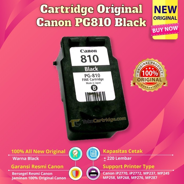 Kondrat - Set Canon Pg810 Cl811 Original Cartridge Tinta Printer Ip2770 Mp287 -