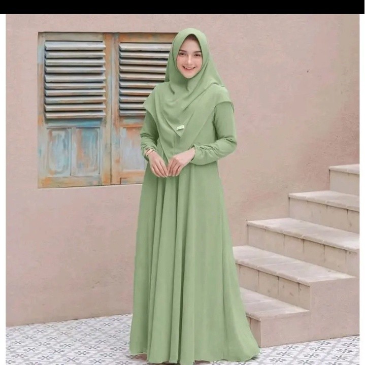 Baju Gsmis Perempuan Gamis Cewek Model Mewah Maxi Dress Wanita Kekinian Dres Syari Kondangan Gamis M