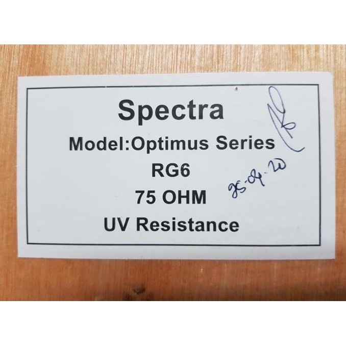 KABEL COAXIAL RG6 SPECTRA - KABEL CCTV RG6 - COAXIAL RG6 OPTIMUS BLACK